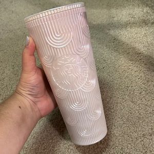 New pearly white Starbucks cup